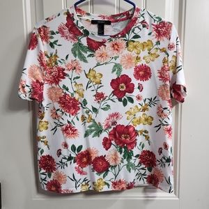 Red floral top
